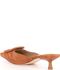 Antonio Melani Kendra Suede Buckle Ornament Dress Mules