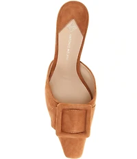 Antonio Melani Kendra Suede Buckle Ornament Dress Mules