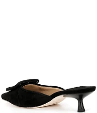 Antonio Melani Kendra Suede Buckle Ornament Dress Mules