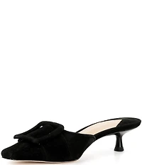 Antonio Melani Kendra Suede Buckle Ornament Dress Mules