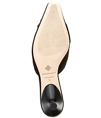 Antonio Melani Kendra Suede Buckle Ornament Dress Mules