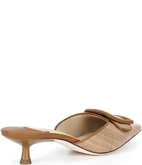 Antonio Melani Kendra Woven Canvas Buckle Ornament Mules