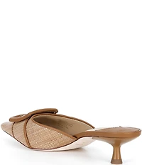 Antonio Melani Kendra Woven Canvas Buckle Ornament Mules
