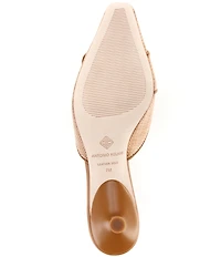 Antonio Melani Kendra Woven Canvas Buckle Ornament Mules