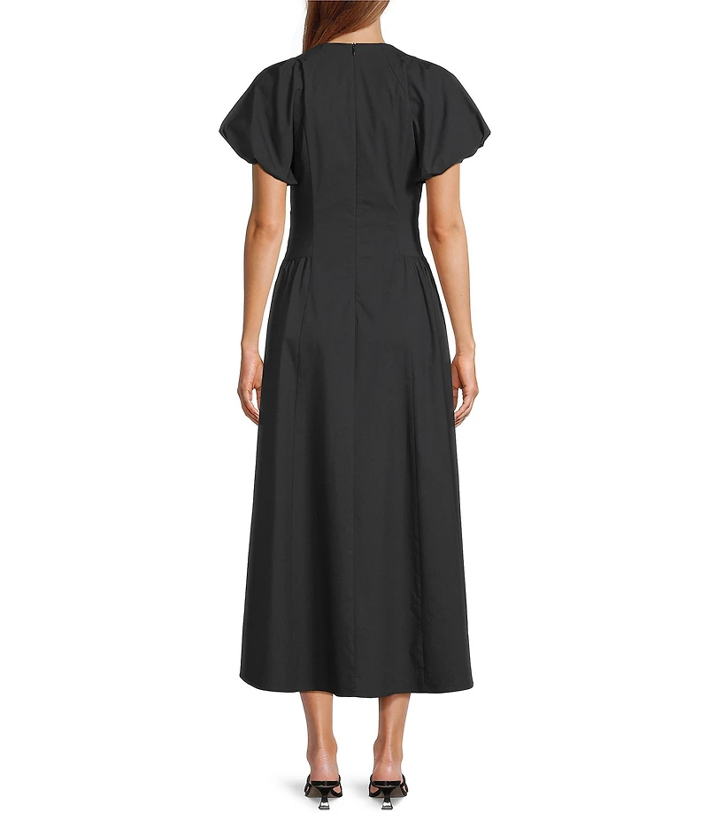 Antonio Melani Kiara Short Puff Sleeve A-Line Maxi Dress