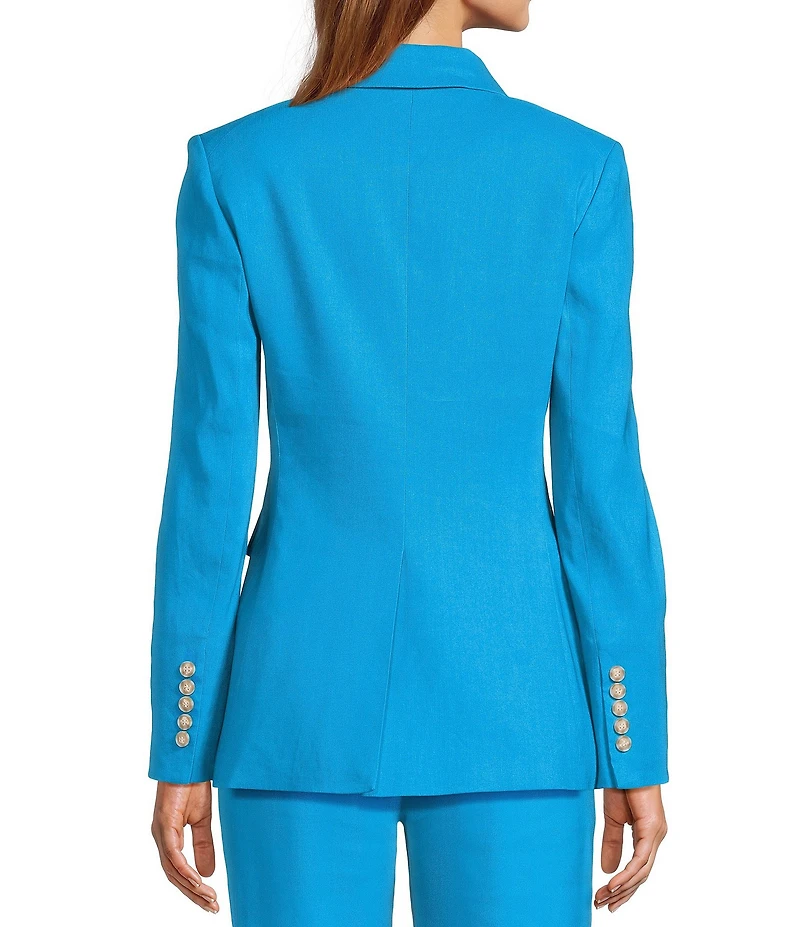 Antonio Melani Kiera Linen Notch Lapel Long Sleeve Double Breasted Coordinating Blazer