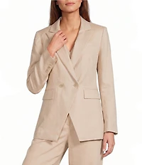 Antonio Melani Kiera Linen Notch Lapel Long Sleeve Double Breasted Coordinating Blazer