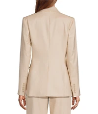 Antonio Melani Kiera Linen Notch Lapel Long Sleeve Double Breasted Coordinating Blazer