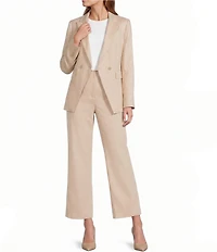Antonio Melani Kiera Linen Notch Lapel Long Sleeve Double Breasted Coordinating Blazer