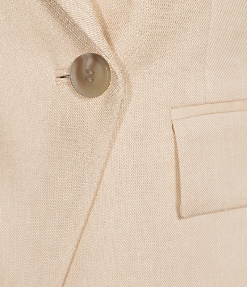 Antonio Melani Kiera Linen Notch Lapel Long Sleeve Double Breasted Coordinating Blazer