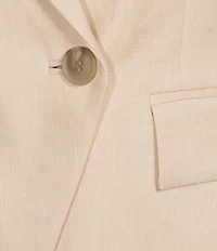 Antonio Melani Kiera Linen Notch Lapel Long Sleeve Double Breasted Coordinating Blazer