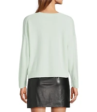 Antonio Melani Kimberly Crew Neck Long Sleeve Front Pocket Cashmere Sweater