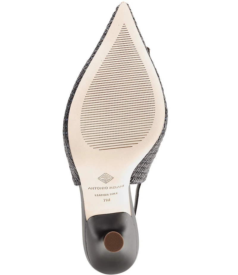 Antonio Melani Kira Raffia Ornament Slingback Pumps