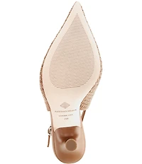 Antonio Melani Kira Raffia Ornament Slingback Pumps