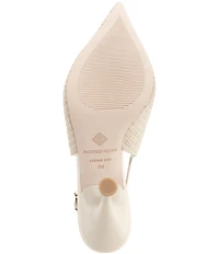 Antonio Melani Kira Raffia Ornament Slingback Pumps