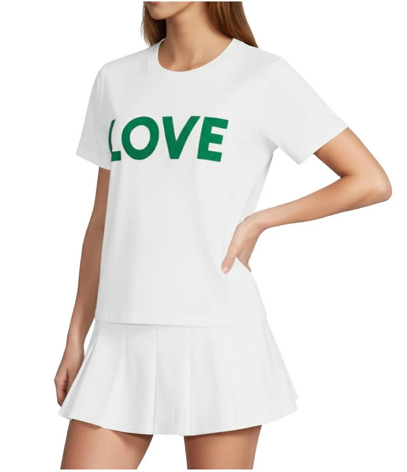 Antonio Melani Knit Crew Neck Short Sleeve #double;Love#double; Tee