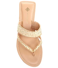 Antonio Melani Kora Raffia Thong Sandals