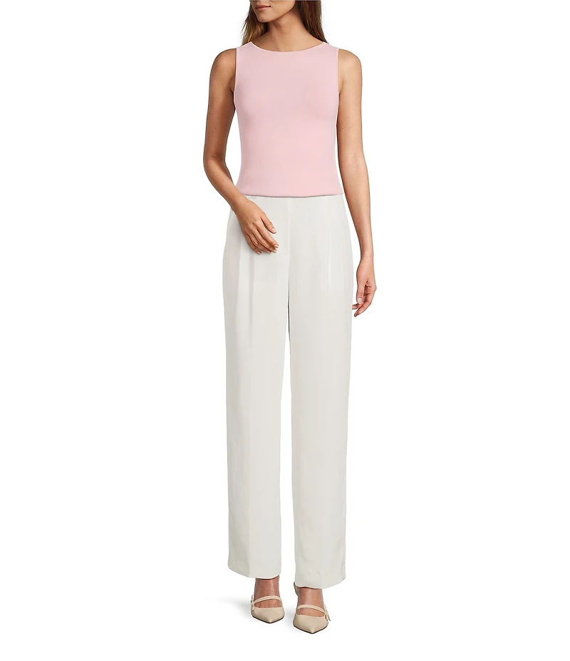 Antonio Melani Krista Sleeveless Boat Neck Ribbed Knit Tank