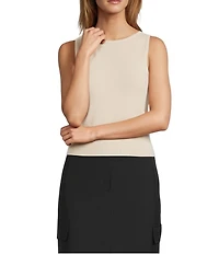 Antonio Melani Krista Sleeveless Boat Neckline Knit Top
