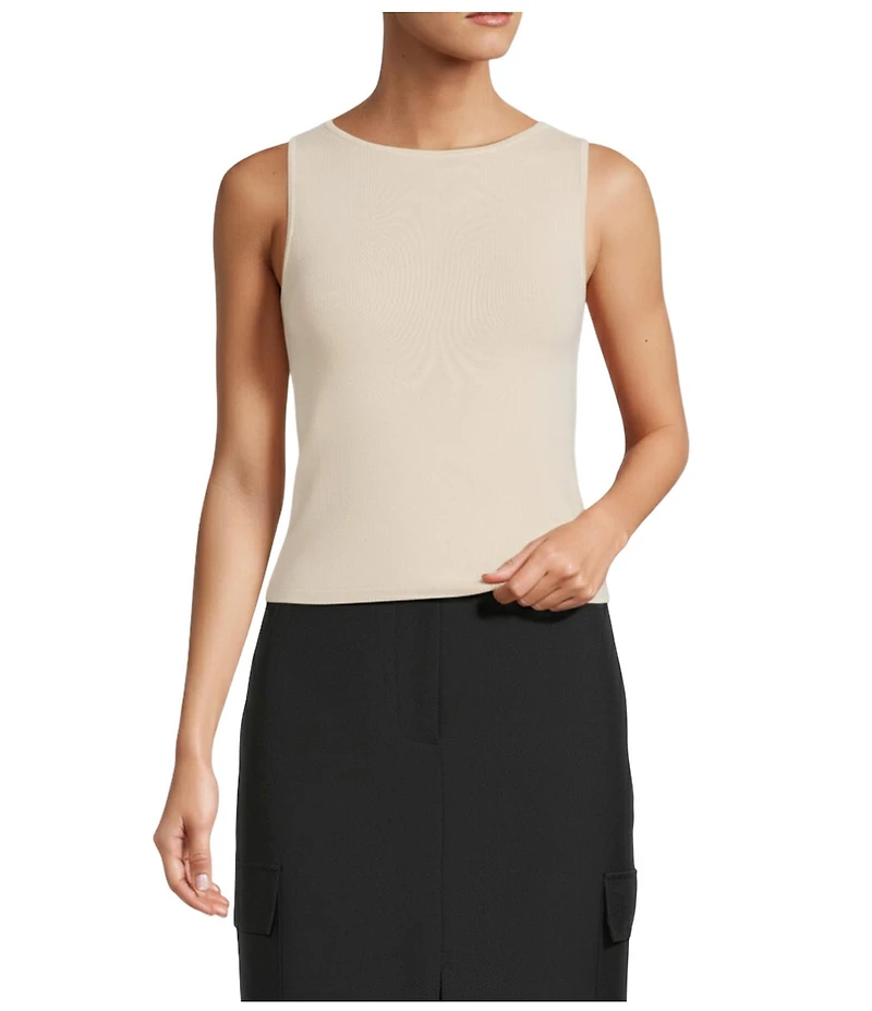 Antonio Melani Krista Sleeveless Boat Neckline Knit Top