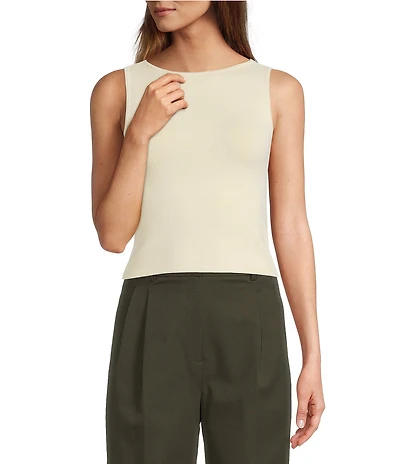 Antonio Melani Krista Sleeveless Boat Neckline Knit Top