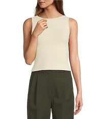 Antonio Melani Krista Sleeveless Boat Neckline Knit Top