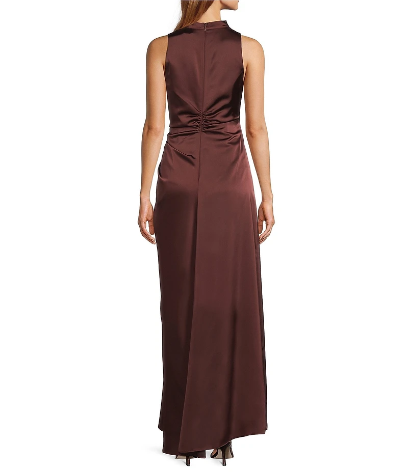 Antonio Melani Kya A-Line Ruched Detail Cowl Neck Sleeveless Dress