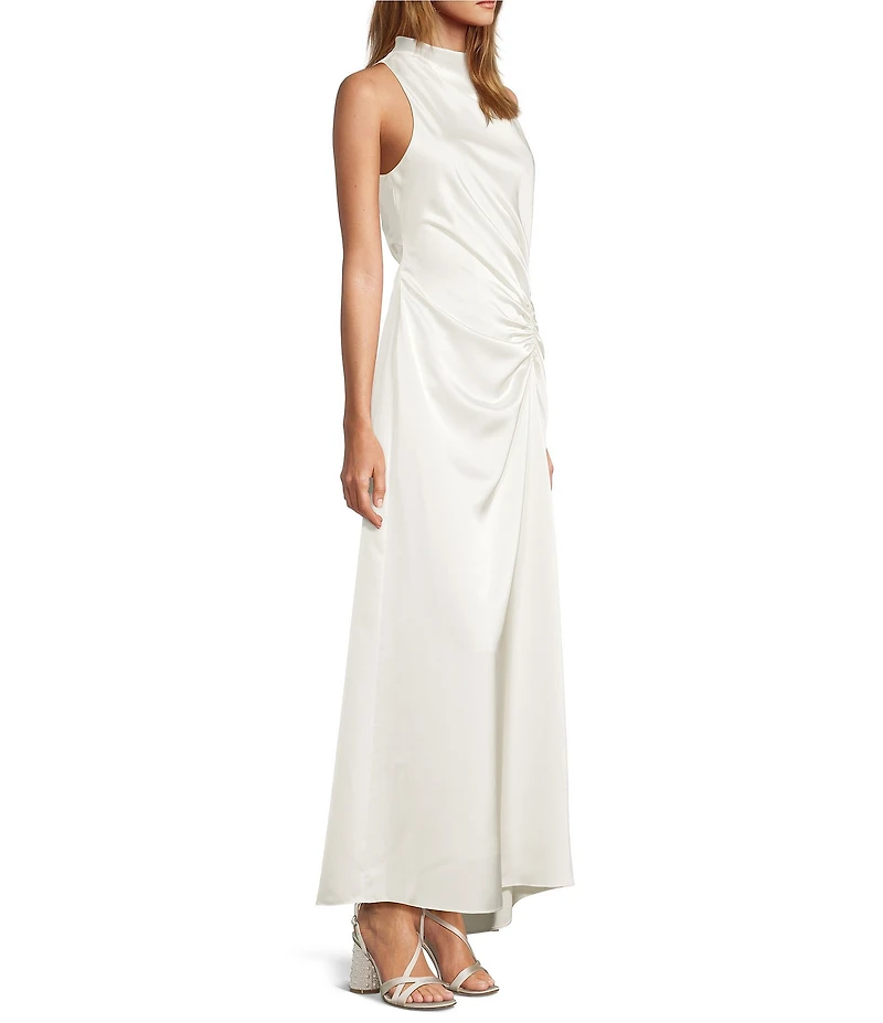 Antonio Melani Kya A-Line Ruched Detail Cowl Neckline Sleeveless Dress