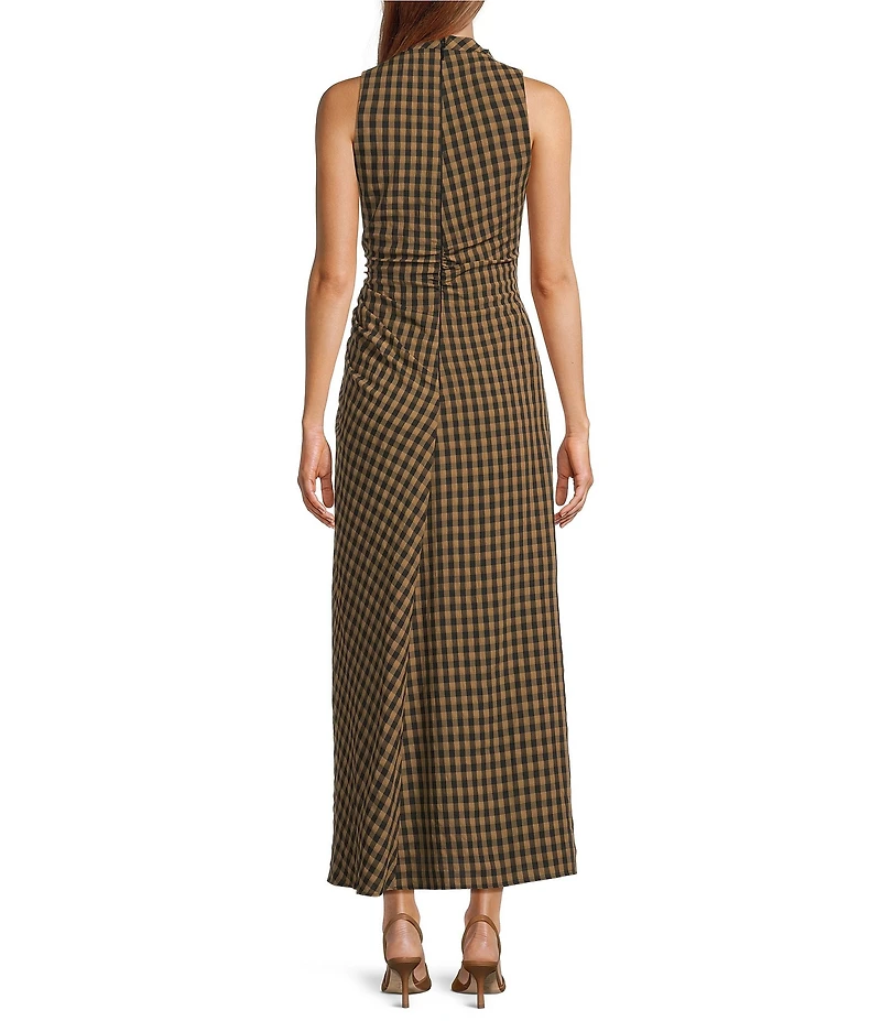 Antonio Melani Kya Gingham Cowl Neck Sleeveless Dress