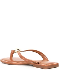 Antonio Melani Kylan Leather Ornamented Thong Sandals