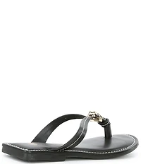 Antonio Melani Kylan Leather Ornamented Thong Sandals