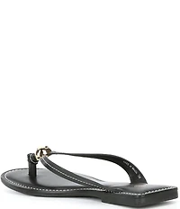 Antonio Melani Kylan Leather Ornamented Thong Sandals