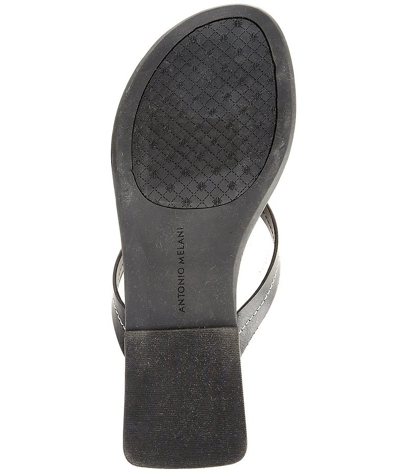 Antonio Melani Kylan Leather Ornamented Thong Sandals