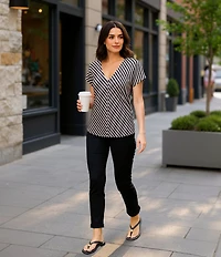 Antonio Melani Kylan Leather Ornamented Thong Sandals