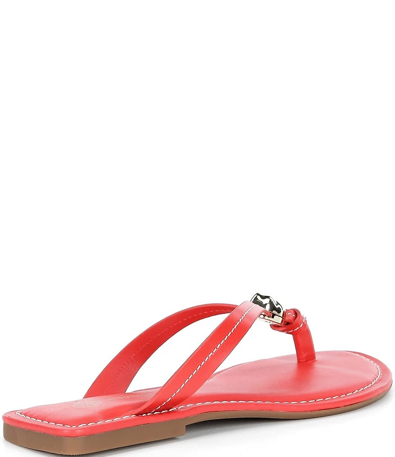 Antonio Melani Kylan Leather Ornamented Thong Sandals