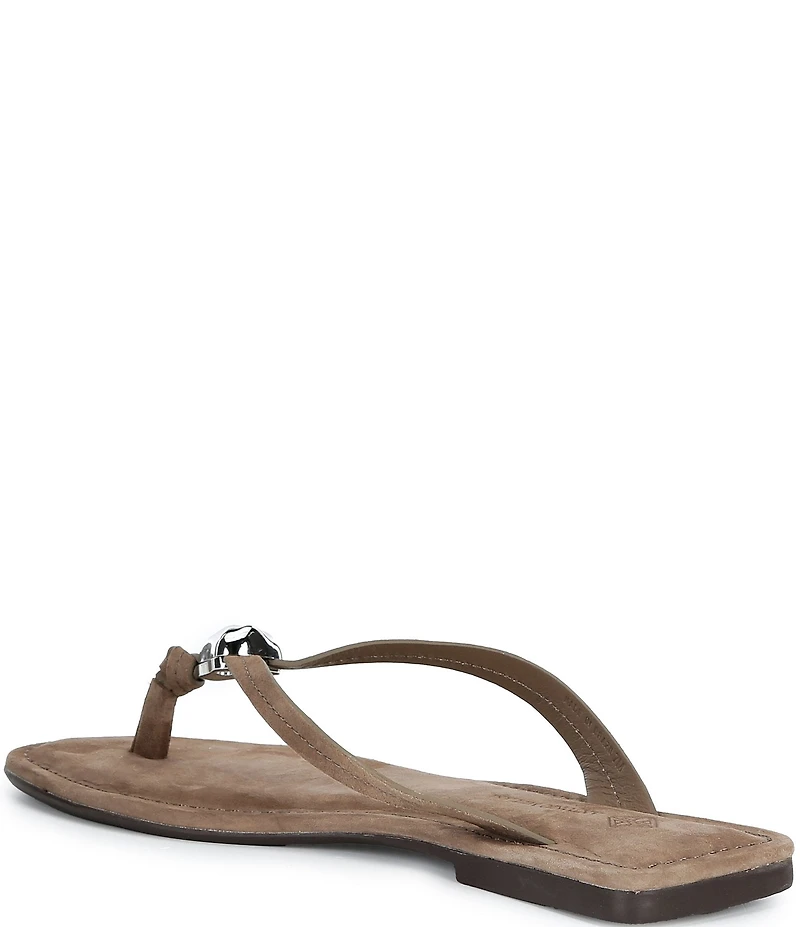 Antonio Melani Kylan Suede Ornamented Thong Sandals