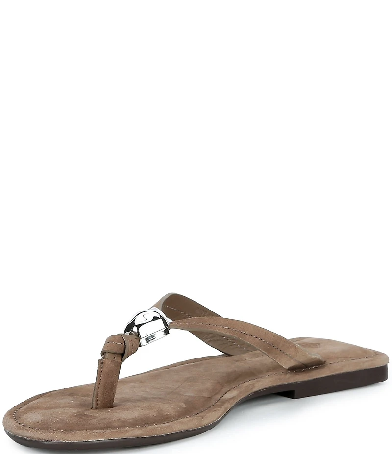 Antonio Melani Kylan Suede Ornamented Thong Sandals