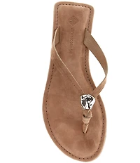 Antonio Melani Kylan Suede Ornamented Thong Sandals
