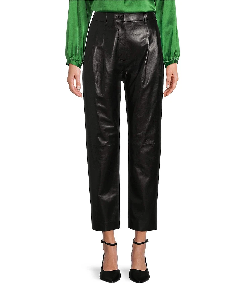 Antonio Melani Lacy Coordinating Straight Leg Leather Pants
