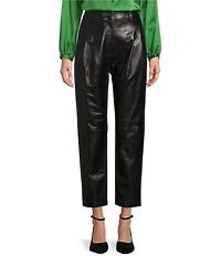 Antonio Melani Lacy Coordinating Straight Leg Leather Pants