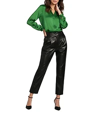 Antonio Melani Lacy Coordinating Straight Leg Leather Pants