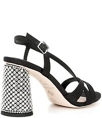 Antonio Melani Larie Grosgrain Satin Rhinestone Embellished Dress Sandals