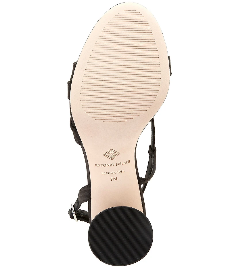 Antonio Melani Larie Grosgrain Satin Rhinestone Embellished Dress Sandals