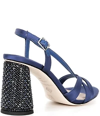 Antonio Melani Larie Satin Rhinestone Embellished Dress Sandals