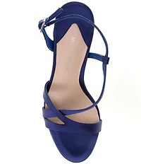 Antonio Melani Larie Satin Rhinestone Embellished Dress Sandals