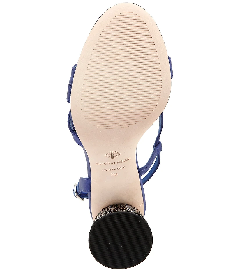 Antonio Melani Larie Satin Rhinestone Embellished Dress Sandals