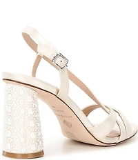 Antonio Melani Larie Two Satin Pearl Embellished Dress Sandals