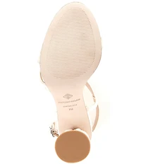 Antonio Melani Larie Two Satin Pearl Embellished Dress Sandals