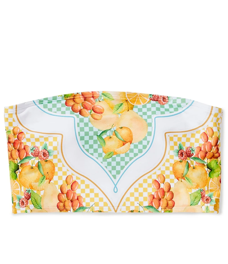 Antonio Melani Lemons Detachable Halter Strap Bandeau Swim Top