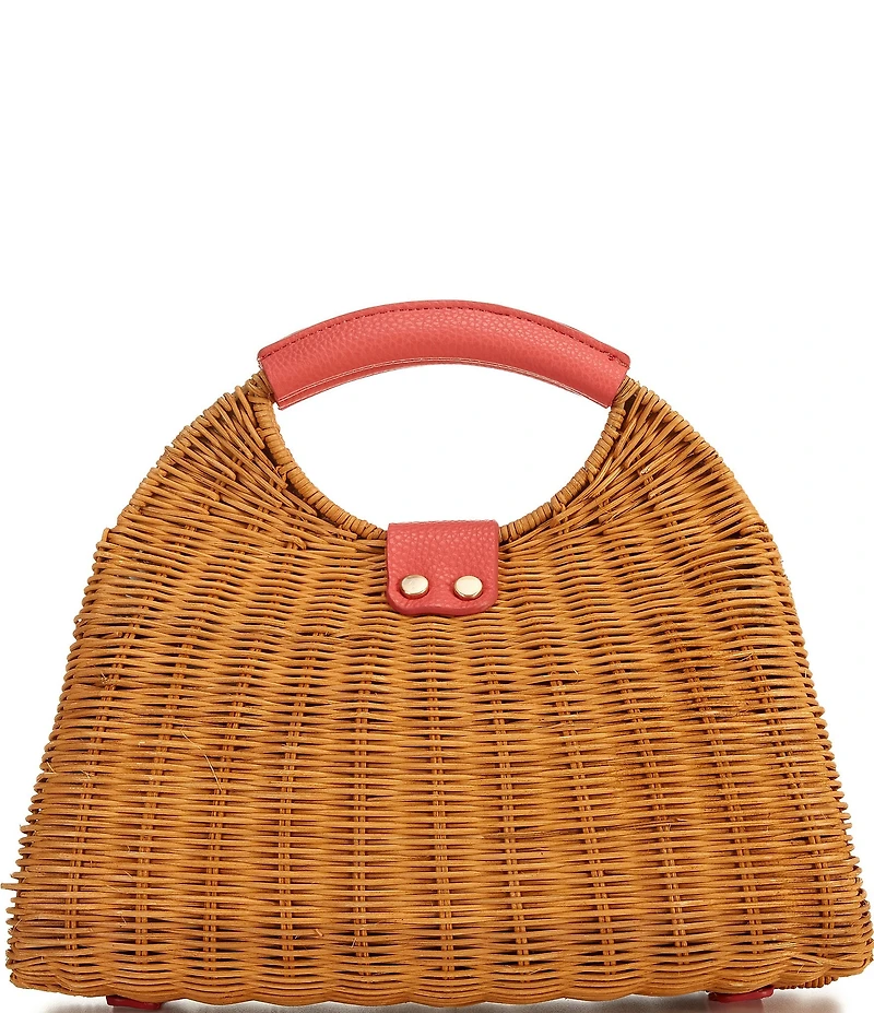 Antonio Melani Lena Wicker Arch Clutch Bag